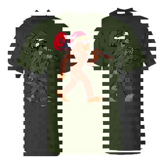 Christmas Rock Guitar Rocking Sasquatch Xmas T-Shirt | Seseable FR