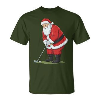 Christmas Santa Golf Golfer Xmas Christmas Golfing T-Shirt - Thegiftio UK