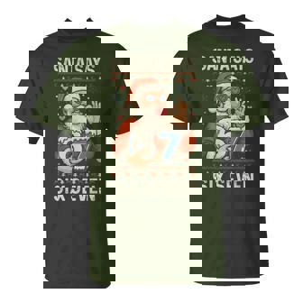 Christmas Santa Says 67 Six Seven Meme Merry Christmas T-Shirt | Mazezy