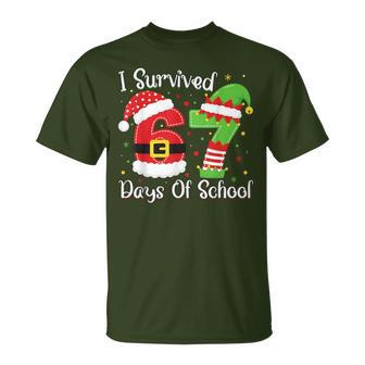 Christmas I Survived 67 Days Of School Six Seven T-Shirt - Thegiftio UK