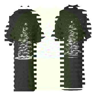 Christmas Tree Of Books Xmas Tree Reading Book Lover T-Shirt | Mazezy