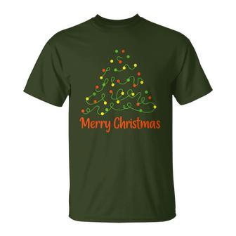 Christmas Tree Tangled Lights Men Women Family Matching T-Shirt - Thegiftio UK