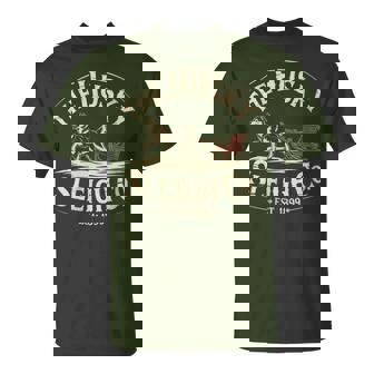 Classic Husky Christmas Dog Lover Retro Style T-Shirt - Seseable