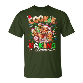 Cookie Baking Crew Coquette Bow Gingerbread Xmas Cooking T-Shirt - Thegiftio UK