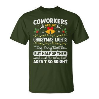 Coworkers Are Like Christmas Lights They Hang Together T-Shirt - Thegiftio