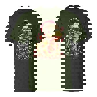 Cute Christmas Frog With Glasses Santa Hat Festive Animal T-Shirt - Monsterry