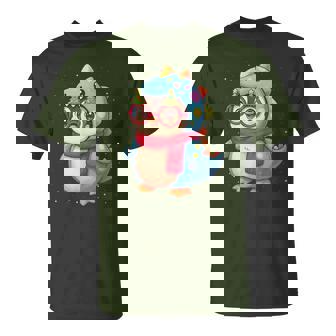 Cute Christmas Penguin Dinosaur Costume Winter Holiday T-Shirt | Mazezy