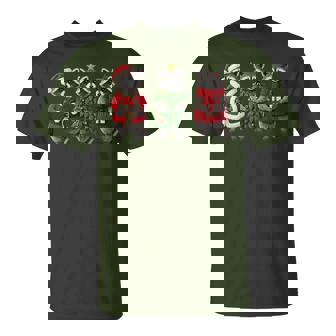 Cute Christmas Raccoon Trio Holiday T-Shirt | Mazezy