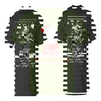 Cute Dachshund Christmas Wearing Sweater Xmas Dog T-Shirt - Seseable