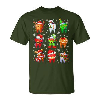 Cute Dental Santa Crew Dentist Pjs Christmas Xmas Women T-Shirt - Thegiftio UK
