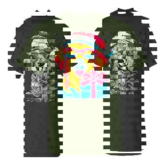 Cute Dog Christmas New Year Dog Lover Golden Retriever T-Shirt | Mazezy