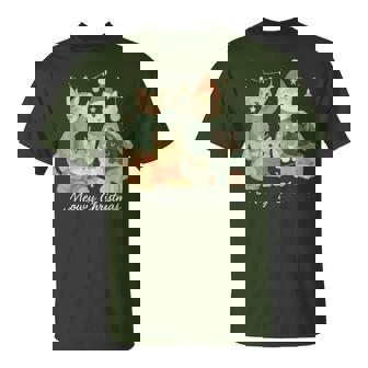 Cute Santa Cat Lovers Kitten Meowy Christmas Sweater T-Shirt | Seseable CA