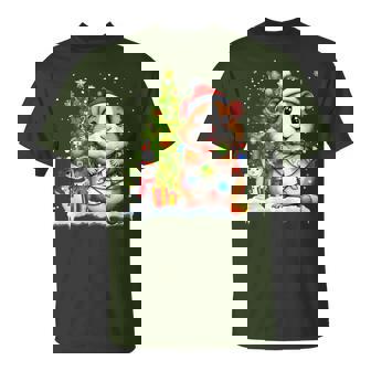 Cute Guinea Pig Christmas Light Guinea Pig Lover Xmas T-Shirt | Mazezy