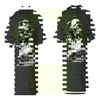 Cute Pug Dj With Sunglasses Santa Dog Christmas Music Lover T-Shirt | Mazezy