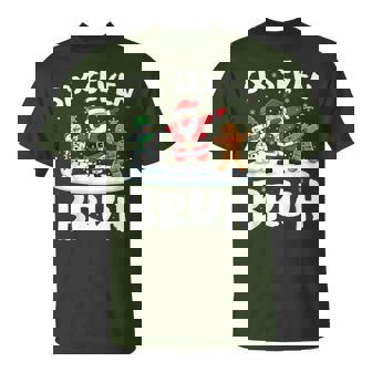 Dabbing Santa Snowman 6 7 Meme Christmas Six Seven Bruh T-Shirt - Thegiftio