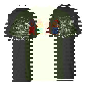 Dachshund Dog Christmas Lights Santa Xmas Pet Dog T-Shirt - Thegiftio