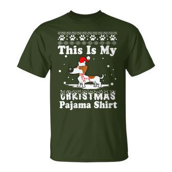 Dachshund Dog Xmas This Is My Christmas Pajama T-Shirt - Thegiftio UK