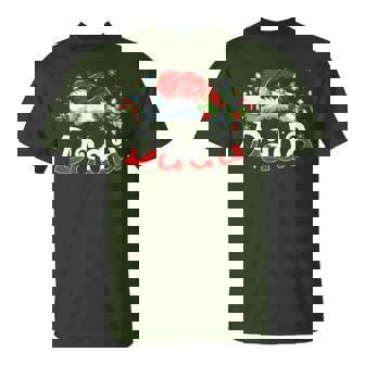 Dada Santa Hat Mom Dad Matching Christmas Family T-Shirt - Seseable