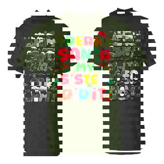 Dear Santa My Sister Did It Christmas Boys Girls T-Shirt | Seseable FR