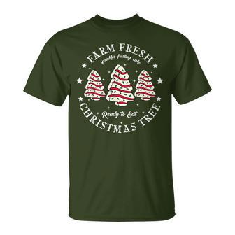 Farm Fresh Christmas Tree Xmas Cake Holiday Family Matching T-Shirt - Thegiftio