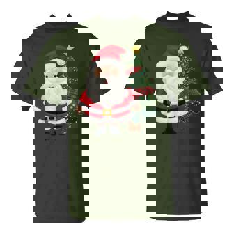 Farmhouse Santa Cozy Christmas Cheer Vintage Holiday T-Shirt - Monsterry