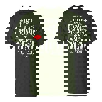 First Christmas As Mom 2025 Snowflake Xmas Family Matching T-Shirt - Seseable