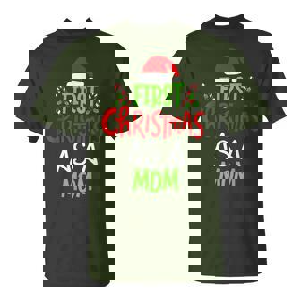 First Christmas As A Mom New Mommy 1St Christmas T-Shirt - Seseable