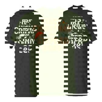 First Christmas As Stepdad 2025 Christmas With Santa Hat T-Shirt - Seseable