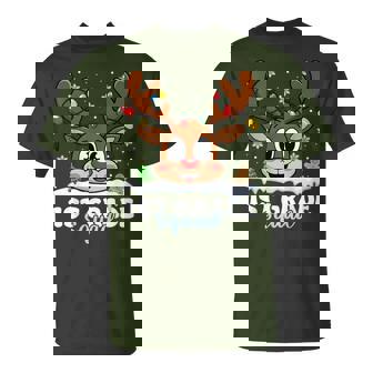 First Grade Squad Teachers Christmas Reindeer Lovers Xmas T-Shirt - Thegiftio