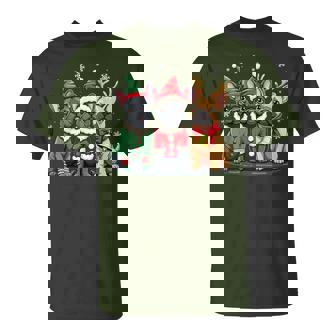 French Bulldog Christmas Dogs Santa Reindeer Elf T-Shirt | Seseable FR