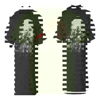 Full Moon Phase Christmas 3 Reindeer T-Shirt - Thegiftio