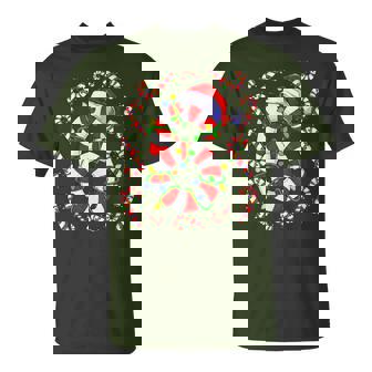 Fun Six Seven 6 7 Meme Couples Christmas Candy Cane T-Shirt - Thegiftio