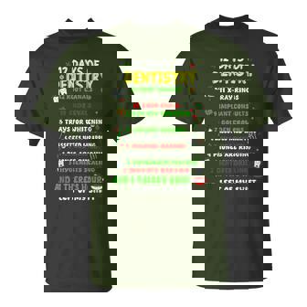 12 Day Of Dentistry Christmas Dentist Dental Hygienist T-Shirt | Mazezy