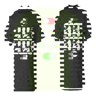 2025 Off 2026 On Christmas Lights Happy New Year 2026 T-Shirt - Thegiftio