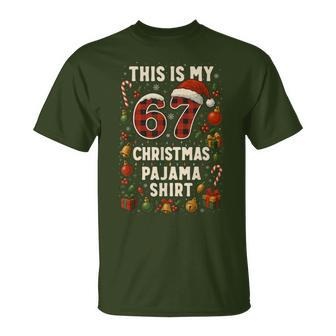 6-7 Gen Alpha Meme This Is My 67 Christmas Pajama T-Shirt - Thegiftio UK