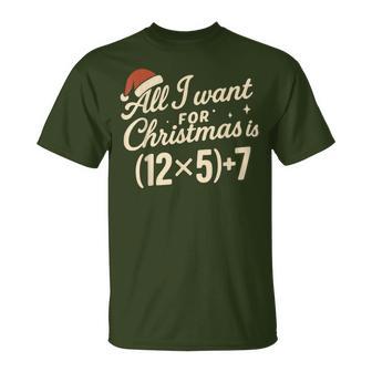 67 Christmas Math Teacher Six Seven Numbers Meme Xmas T-Shirt - Thegiftio