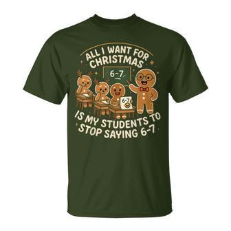 67 Christmas Pajamas Six Seven Meme Brainrot T-Shirt - Monsterry