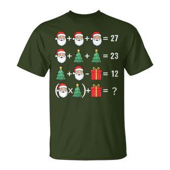 67 Santa Tree Math Teacher Christmas Xmas Humor T-Shirt - Thegiftio