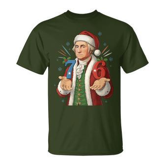 7-6 6-7 George Washington Santa 67 Meme Christmas T-Shirt - Monsterry