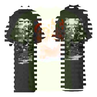 Cat Christmas Light Santa Xmas Decorations Meowy T-Shirt - Thegiftio