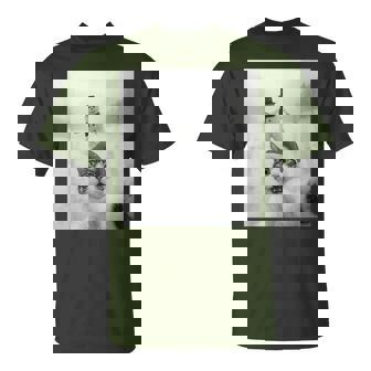 Cat Selfie Snowman Merry Christmas Xmas Pajama Holiday T-Shirt | Mazezy