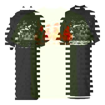 Chicken Christmas Lights Farm Animal Cute Xmas Holiday T-Shirt | Mazezy