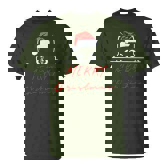 Christmas Cat Apparel Cute Kitty Santa Hat Christmas T-Shirt | Mazezy