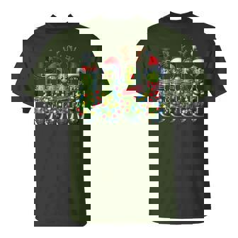 Christmas Pickle Lights Cactus Family Holiday Humor T-Shirt - Monsterry