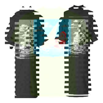 Christmas Sailboat Costume For Sailor And Santa Lovers T-Shirt - Seseable