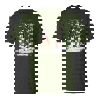 Cocker Spaniel Dog In The Snow Tree Christmas Winter T-Shirt - Monsterry