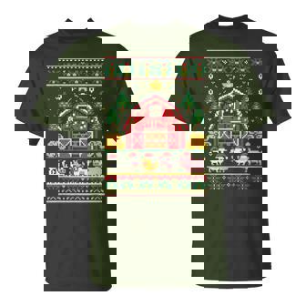 Farm Xmas Ornaments Ugly Christmas Sweater Farmer T-Shirt | Seseable CA
