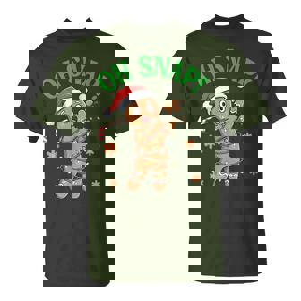 Gingerbread Golf Christmas Cookie Oh Snap Santa Hat T-Shirt | Seseable UK