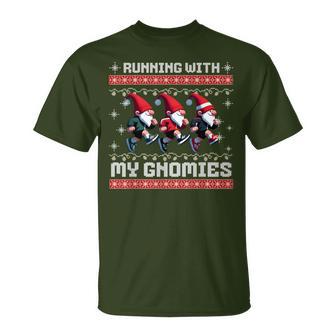 Gnome Christmas 5K Running Team Squad X-Mas Fun Run T-Shirt - Thegiftio UK