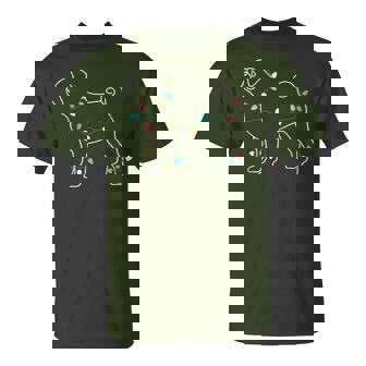 Pug Dog Christmas Outfit Pug Christmas Lights T-Shirt | Mazezy